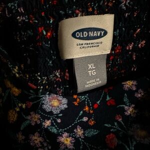Old Navy Floral Dress - Navy Blue and Multicolor